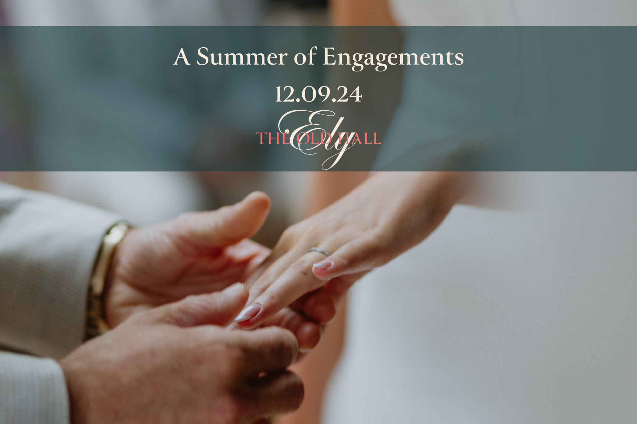 A Summer of Engagements blog post Image showing engagement ring