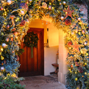 Festive Entrance at The Old Hall Ely