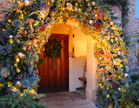 Festive Entrance at The Old Hall Ely