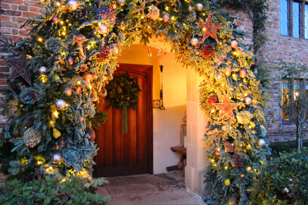 Festive Entrance at The Old Hall Ely