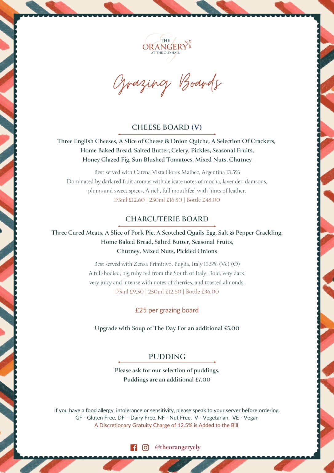 Grazing Boards Menu