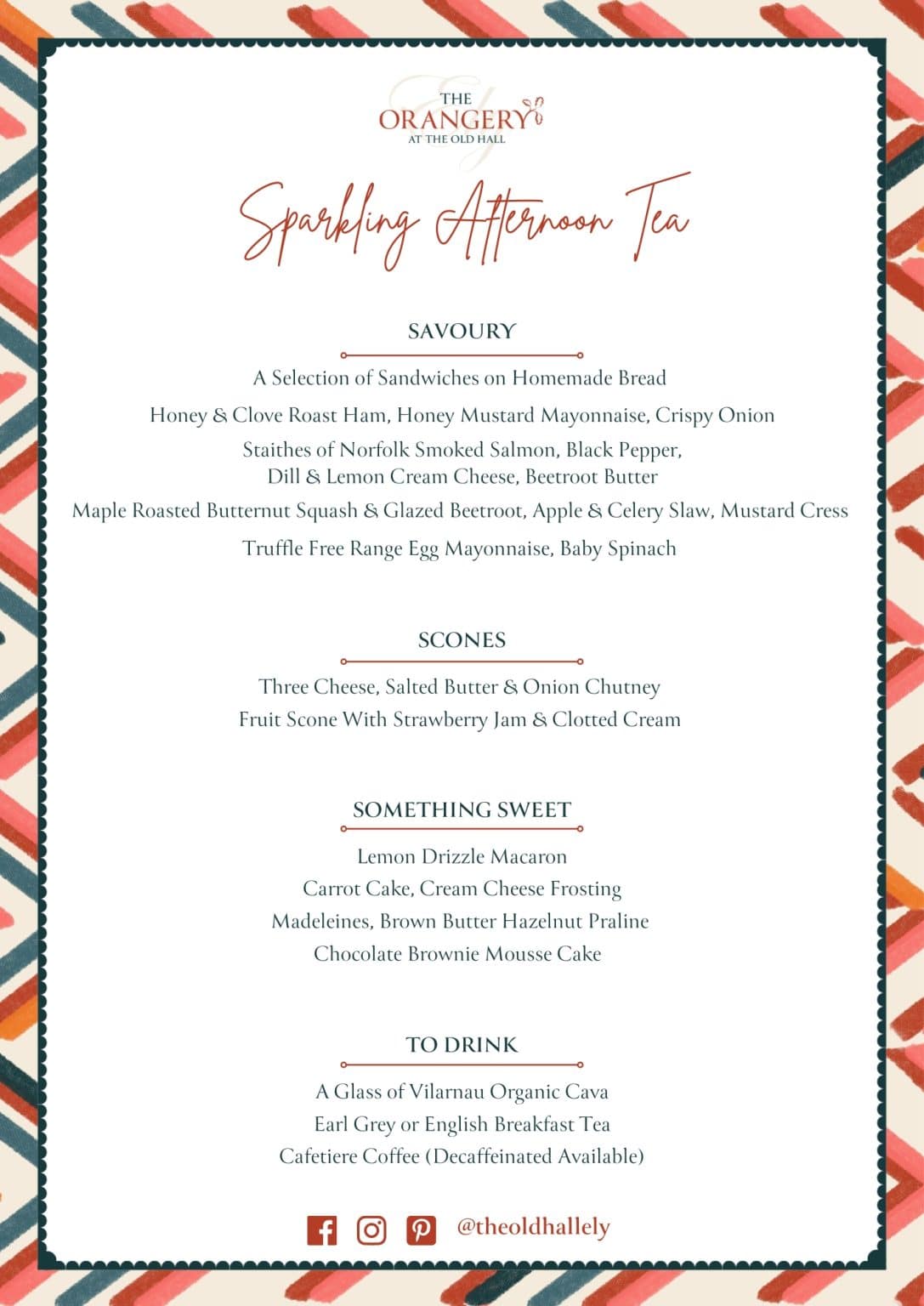 Afternoon Tea Menu