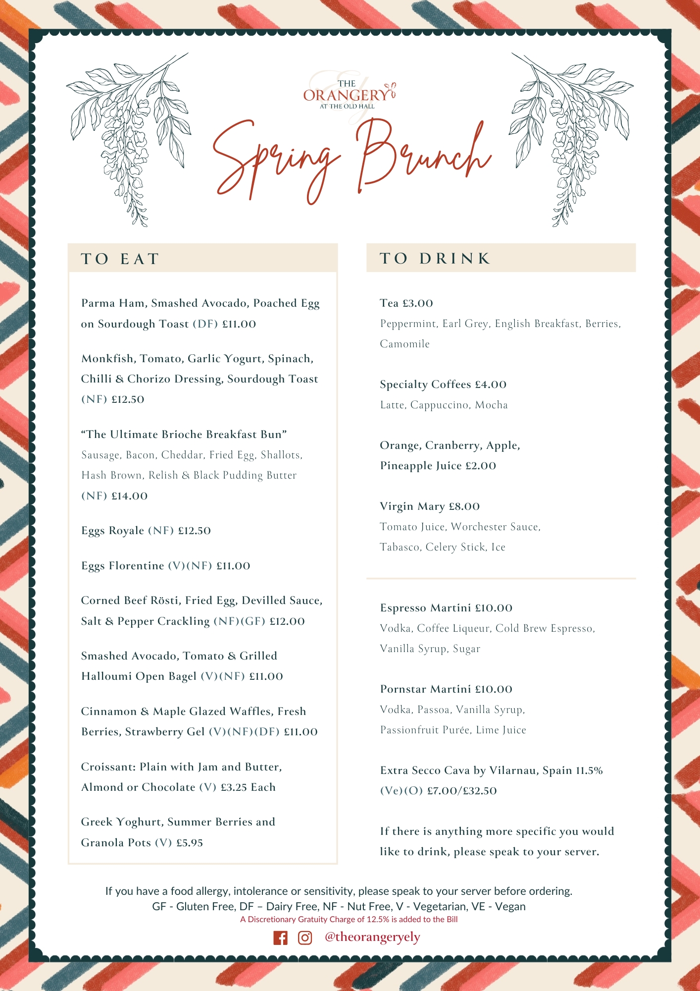 Spring Brunch Menu